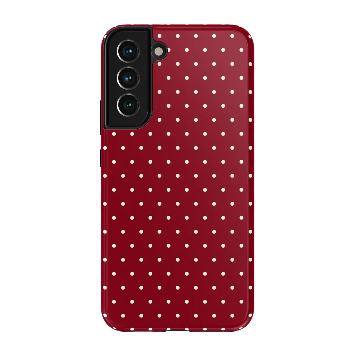 Maroon Polka Dot Scratch-resistant Case for Samsung Galaxy S25 S24 S23 S22 S21 S20 Ultra Plus Edge FE