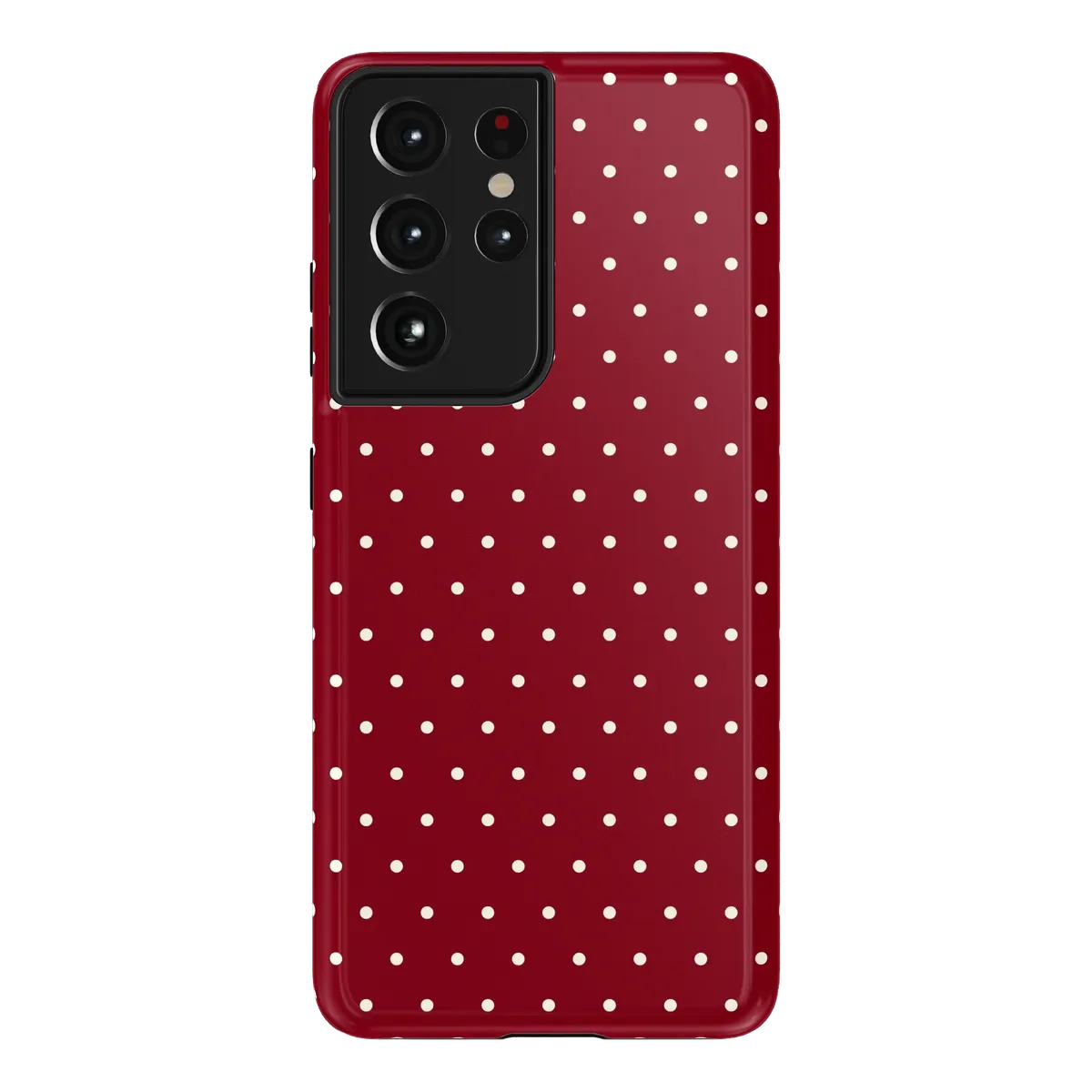 Maroon Polka Dot Scratch-resistant Case for Samsung Galaxy S25 S24 S23 S22 S21 S20 Ultra Plus Edge FE