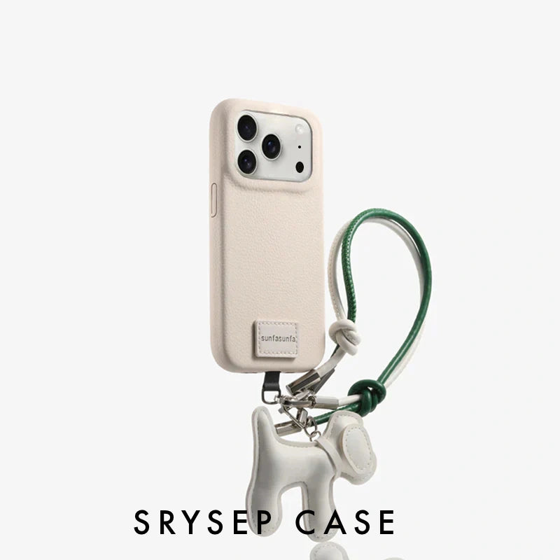 iPhone Lanyard Series | Genuine Leather Phone Case with Free Dachshund Pendant