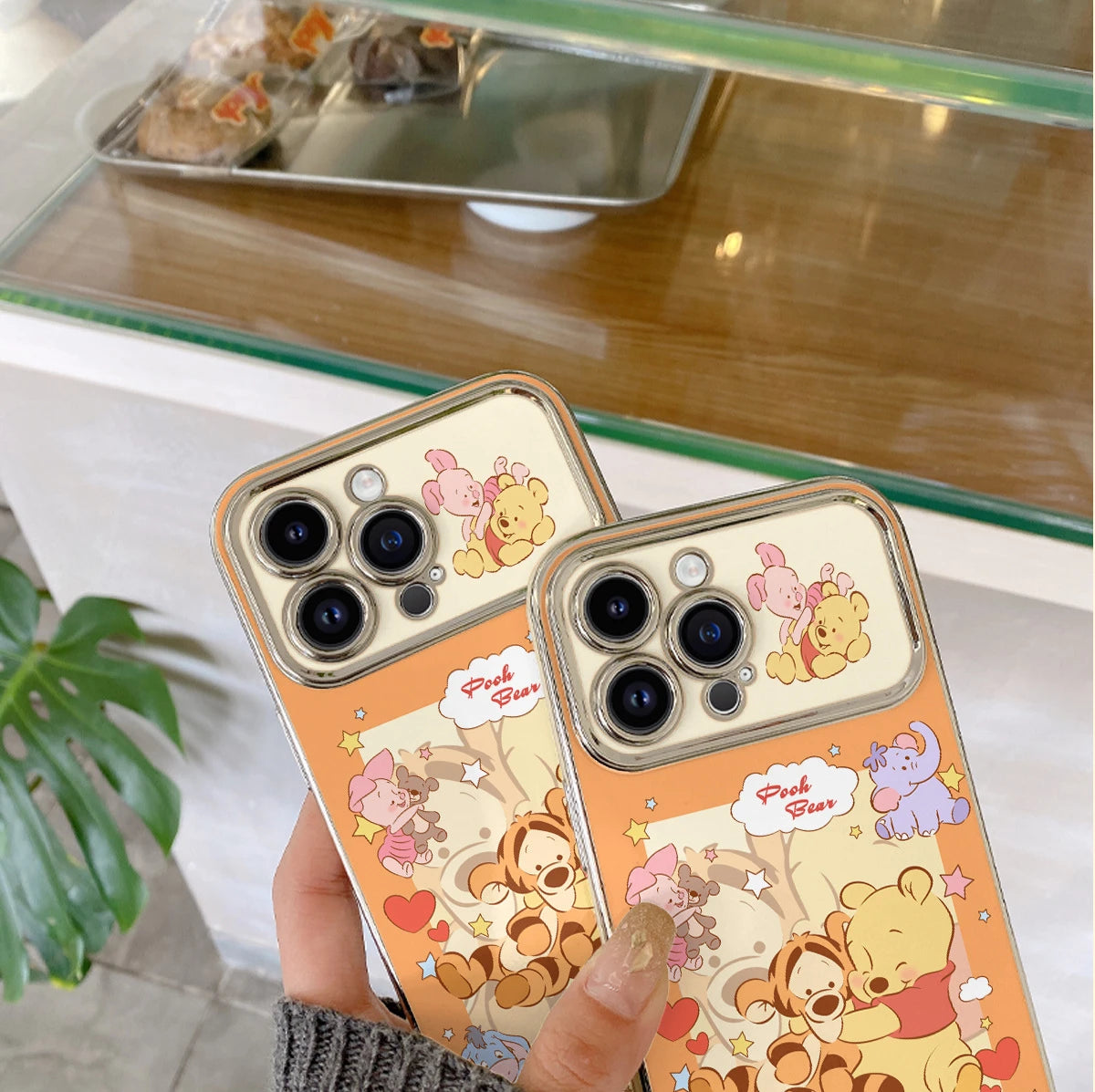 Coque de protection en TPU Winnie l'Ourson pour iPhone 17 Pro Max, 16, 15, 14, 13, 12, 11, SE, 7 et 8