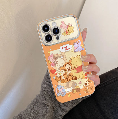 Coque de protection en TPU Winnie l'Ourson pour iPhone 17 Pro Max, 16, 15, 14, 13, 12, 11, SE, 7 et 8