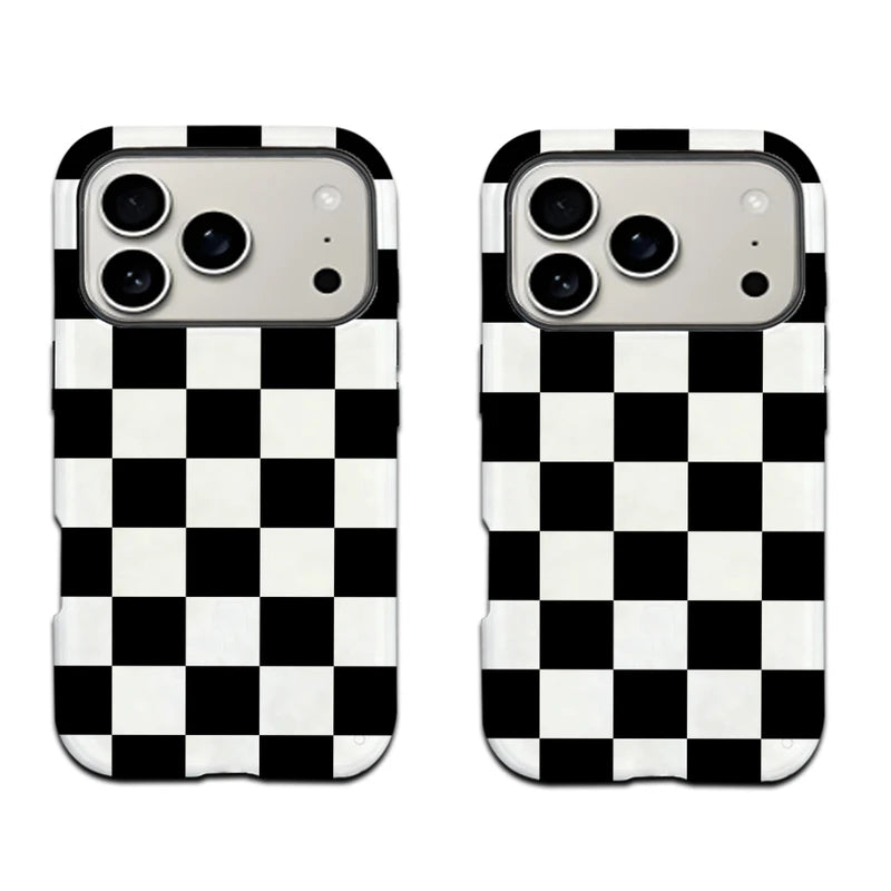 Neutral Checkerboard MagSafe iPhone Case Scratch-resistant Case for Samsung