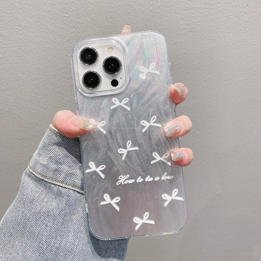Cute Bow With Bracelet IMD Phone Case for iPhone 17 16 15 14 13 12 11 Pro Max X Xr 7 8