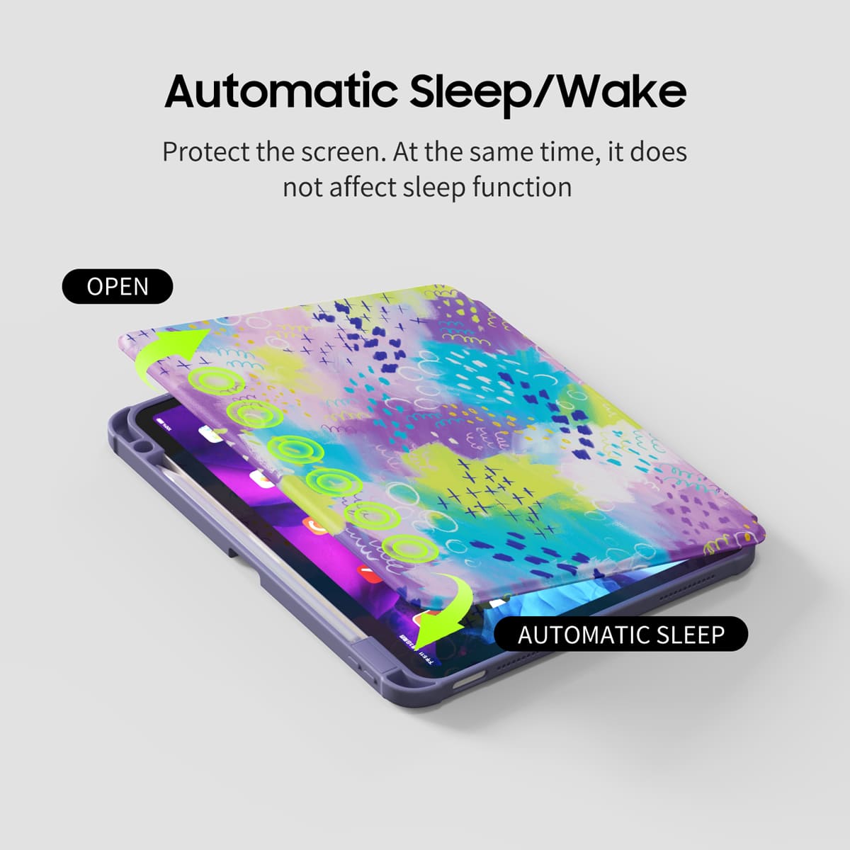 Gray Gold Sand - iPad Snap 360° Stand Impact Resistant Case