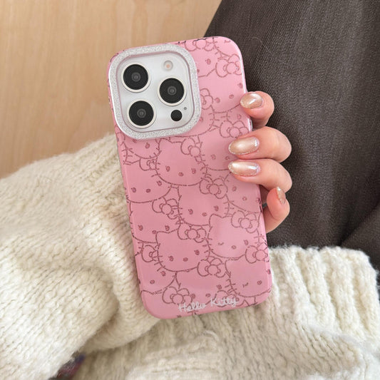 Kitty Pink Glitter Cute Kawaii Phone Case