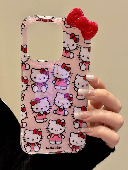 Kitty Red Bow Pink Cute Kawaii Phone Case