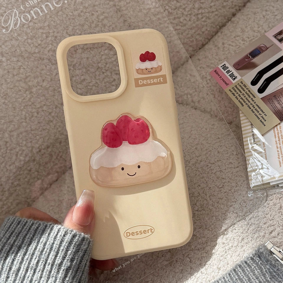 Cute Cake Muffin Phone Case For iPhone 17 16 15 14 13 12 Pro Max Plus 11