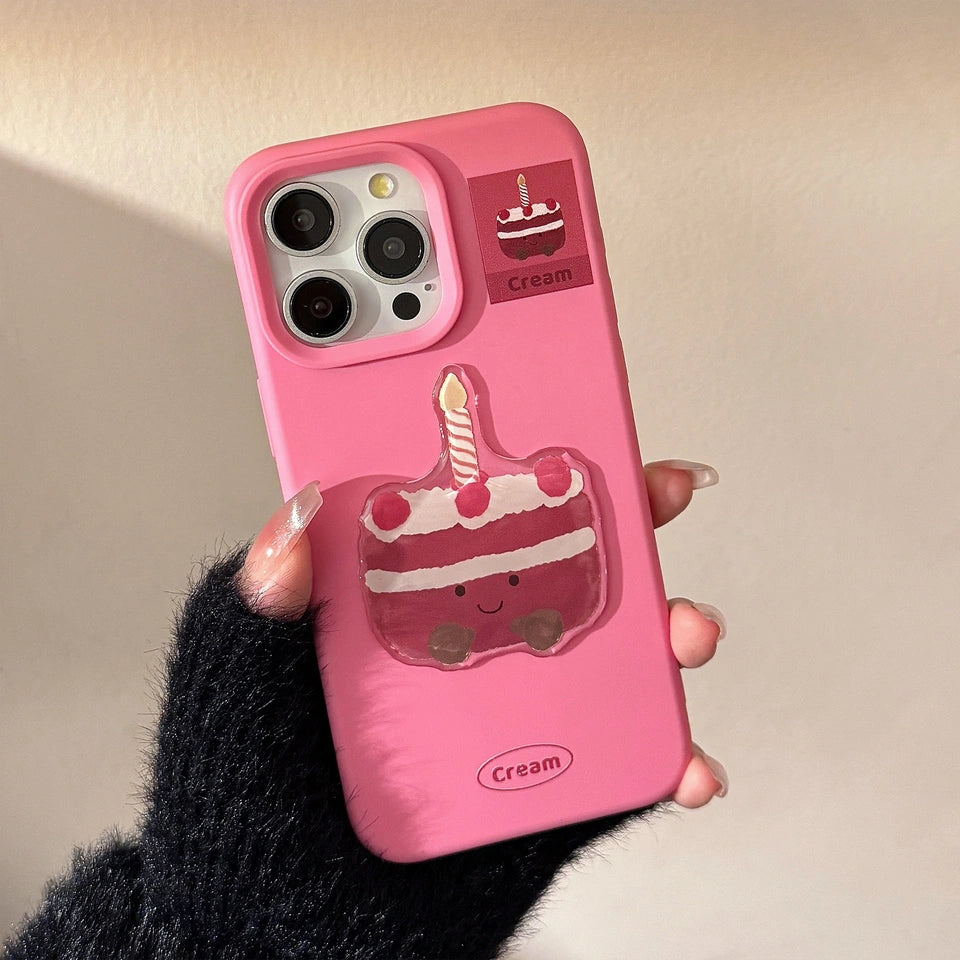 Cute Cake Muffin Phone Case For iPhone 17 16 15 14 13 12 Pro Max Plus 11
