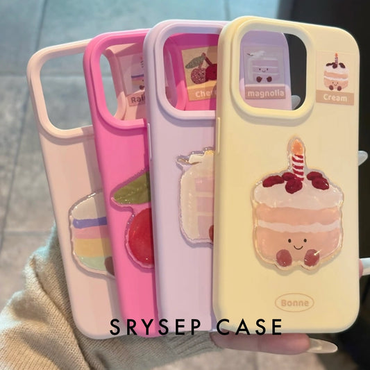 Cute Cake Muffin Phone Case For iPhone 17 16 15 14 13 12 Pro Max Plus 11