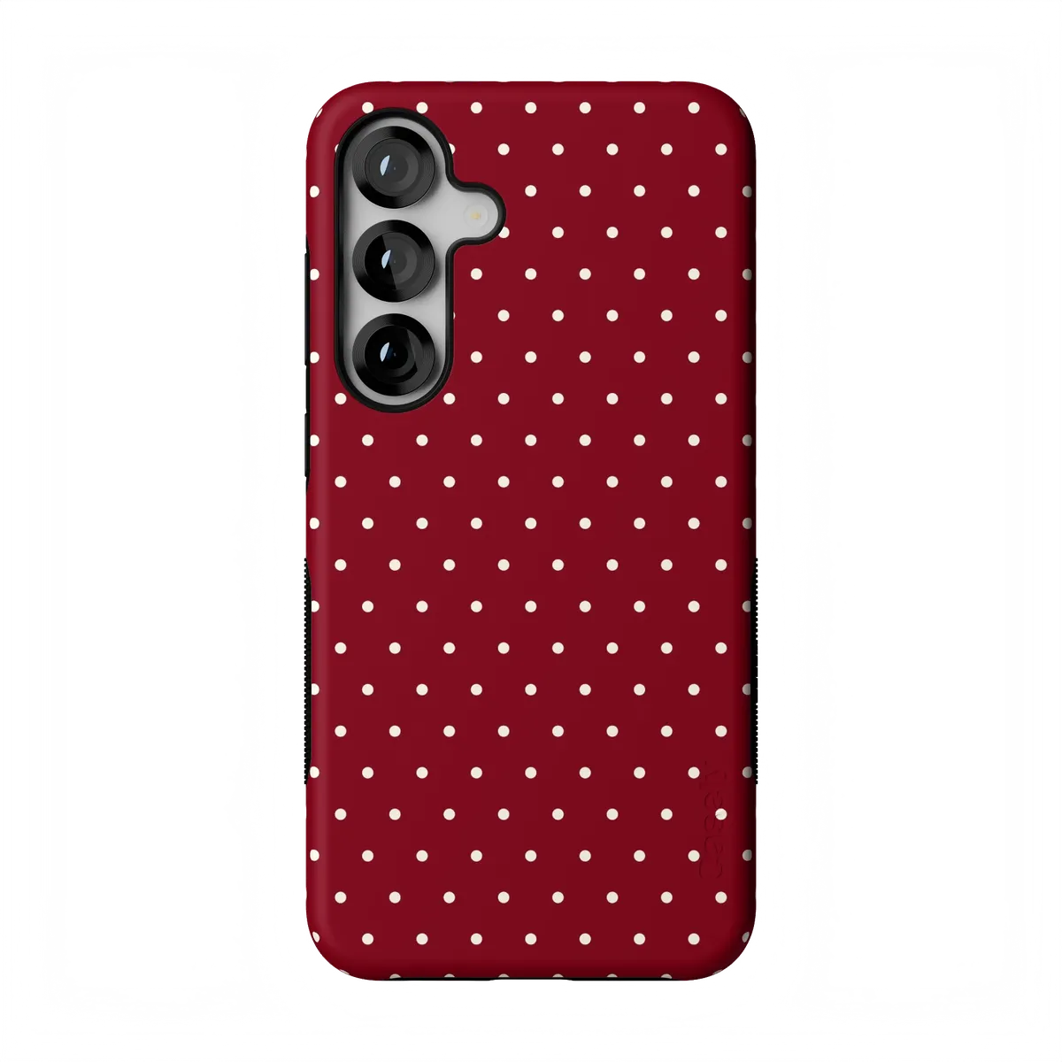 Maroon Polka Dot Scratch-resistant Case for Samsung Galaxy S25 S24 S23 S22 S21 S20 Ultra Plus Edge FE