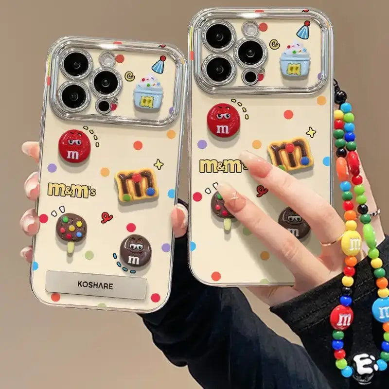 Bonita funda de silicona con espejo y soporte para iPhone 17, 16, 15, 14, 13, 12, 11 Pro Max, X, Xr, 7 y 8