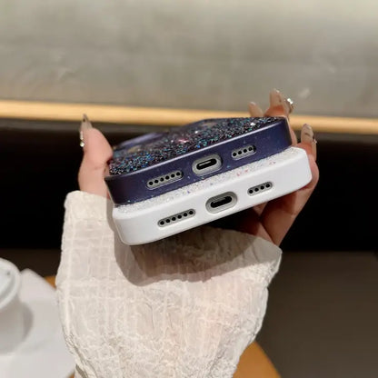 Glitter Diamond Magsafe Phone Case For iPhone 17 16 15 14 13 12 Pro Max Plus Magnetic Wireless Charging Shockproof Cover