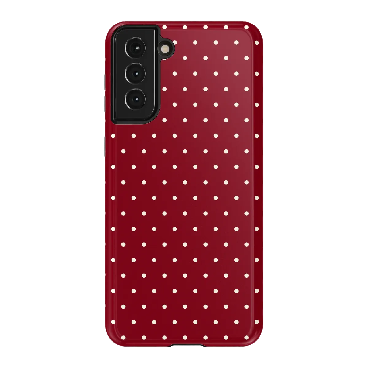 Maroon Polka Dot Scratch-resistant Case for Samsung Galaxy S25 S24 S23 S22 S21 S20 Ultra Plus Edge FE