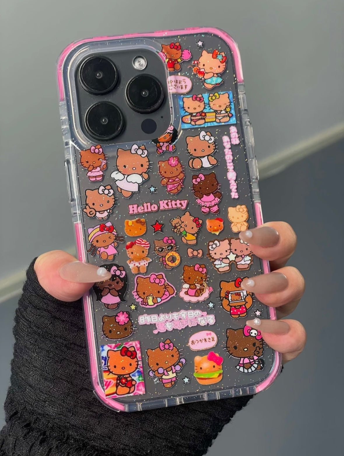 Coque de téléphone transparente Kitty Hawaii mignonne et kawaii