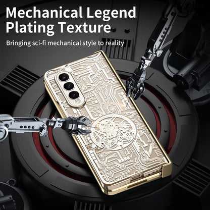 Newest Electroplating Transparent Mechanical All-Inclusive Drop-Proof Protective Case For Samsung Galaxy Z Fold3 Fold4 5G