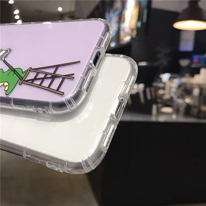 Coque de téléphone créative avec un adorable dessin de dinosaure pour iPhone