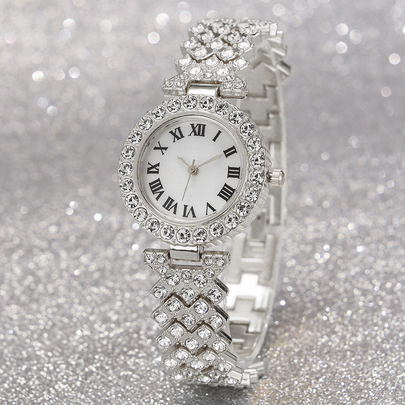 Gold Full Diamond Luxury Quartz Watch