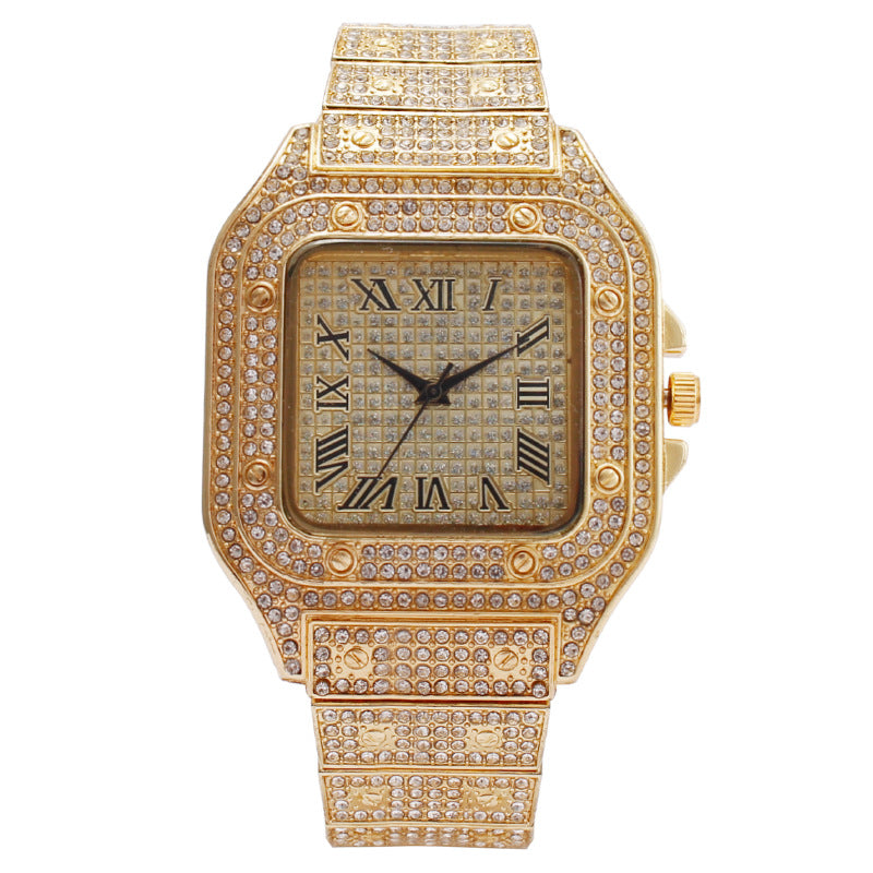 Golden Full Diamond Starry Luxury Quartz Watch