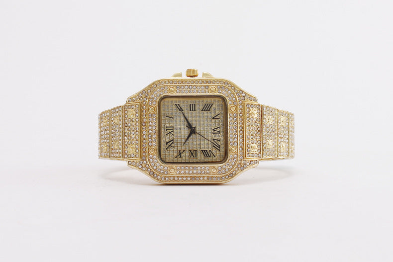 Golden Full Diamond Starry Luxury Quartz Watch