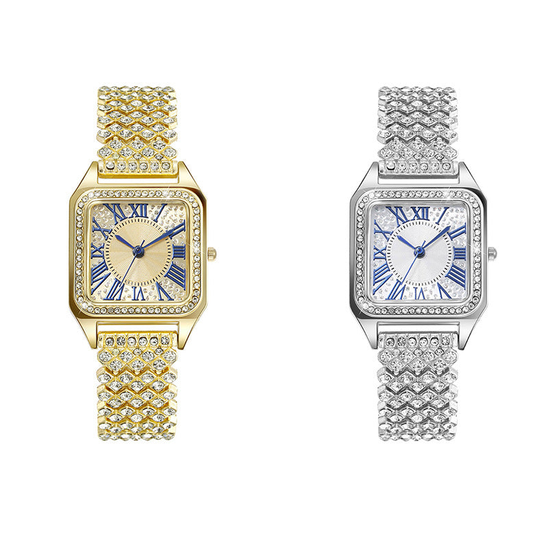 Gold Full Diamond Luxury Quartz Watch