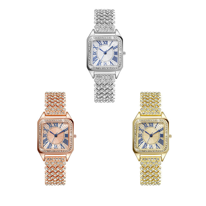 Gold Full Diamond Luxury Quartz Watch