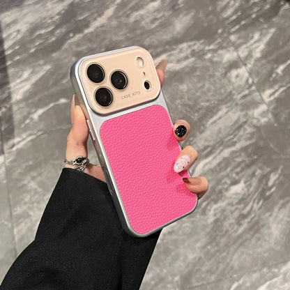 High-value retro multi-color minimalist leather phone case