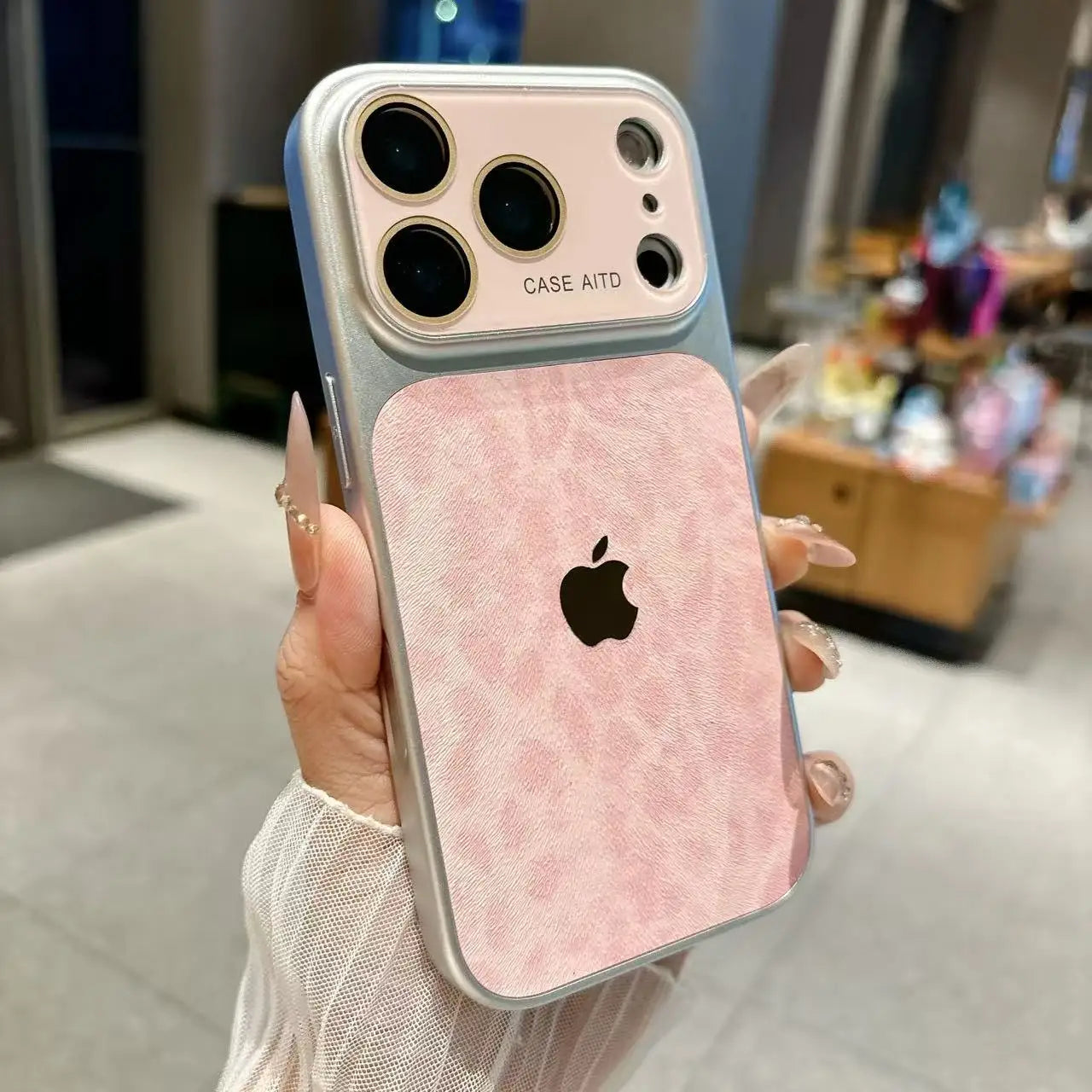 High-value retro multi-color minimalist leapord phone case
