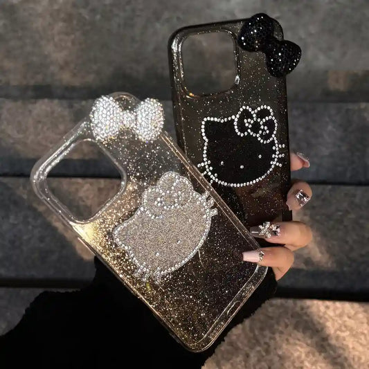 3D Rhinestone Bowknot Bling Glitter Case For iPhone Shockproof Soft Cover