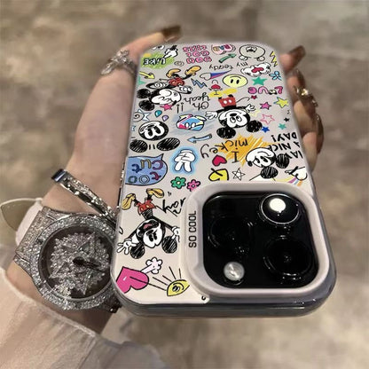 Graffiti Art Mouse Mick Lens Protection Case For iPhone 17 Air 16 15 14 13 12 11 Pro Max Mini Plus 16E Cover