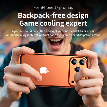 Metal Bumper Case, No Back Design Compatible with MagSafe, Aluminum Alloy + TPU Bumper Frame Slim Fit Excellent Heat Dissipation 4 Corner Raised Shockproof for iPhone All Models