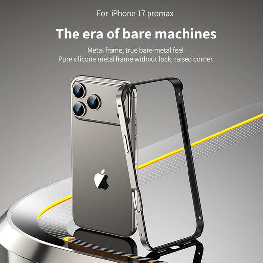 Metal Bumper Case, No Back Design Compatible with MagSafe, Aluminum Alloy + TPU Bumper Frame Slim Fit Excellent Heat Dissipation 4 Corner Raised Shockproof for iPhone All Models
