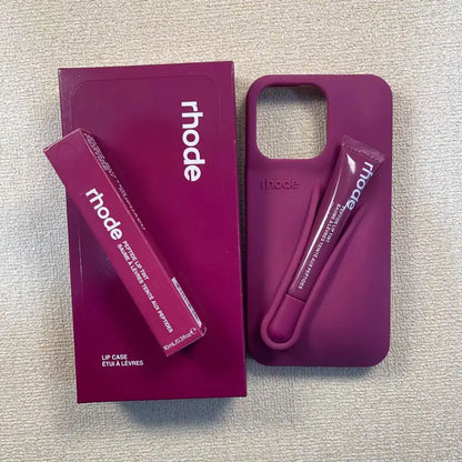 Candy Color Lipstick Holder Phone Case Set For iPhone 17 16 15 14 13 12 11 Pro X Max 7 8 Plus