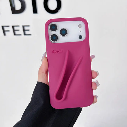 Candy Color Lipstick Holder Phone Case For iPhone 17 16 15 14 13 12 11 Pro Max Plus