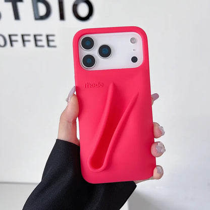 Candy Color Lipstick Holder Phone Case For iPhone 17 16 15 14 13 12 11 Pro Max Plus