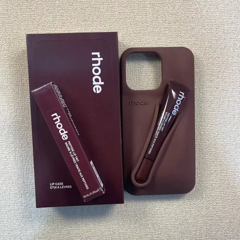 Candy Color Lipstick Holder Phone Case Set For iPhone 17 16 15 14 13 12 11 Pro X Max 7 8 Plus