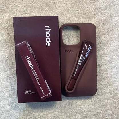 Candy Color Lipstick Holder Phone Case Set For iPhone 17 16 15 14 13 12 11 Pro X Max 7 8 Plus