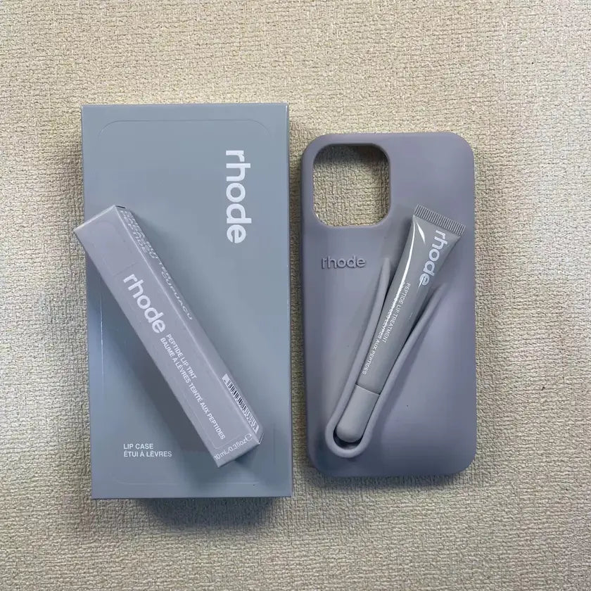 Candy Color Lipstick Holder Phone Case Set For iPhone 17 16 15 14 13 12 11 Pro X Max 7 8 Plus