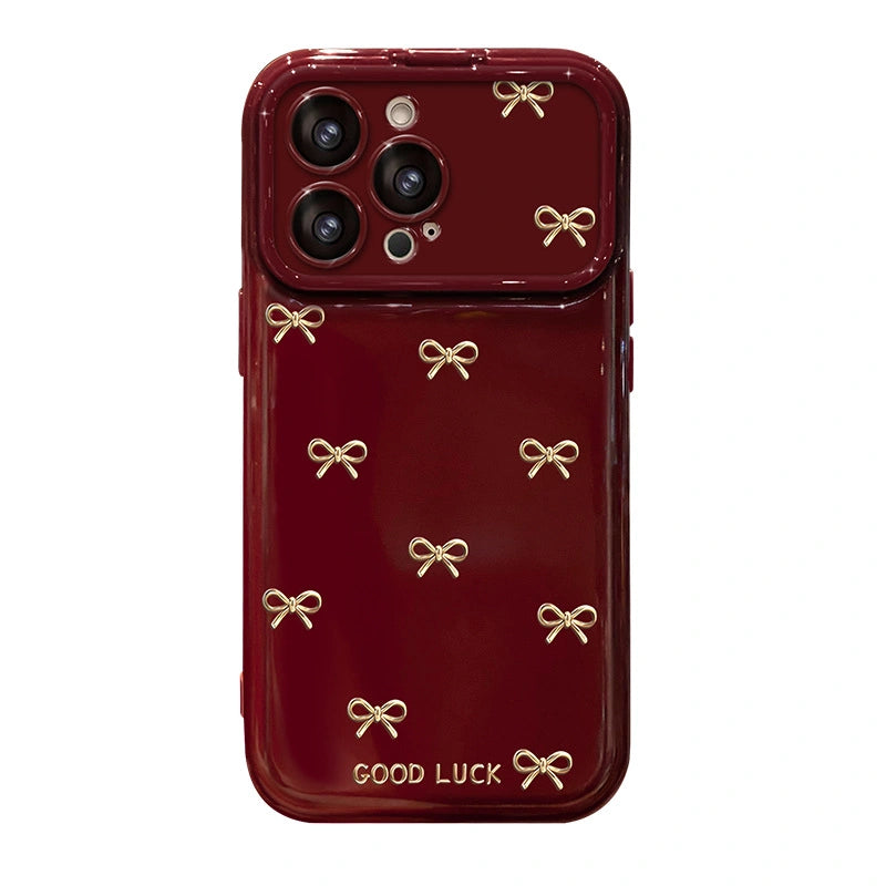 Makeup Mirror Lens Protector Cute Bow Heart Phone Case For iPhone 17 16 15 14 13 12 Pro Max Plus 11 XR 7 8 6