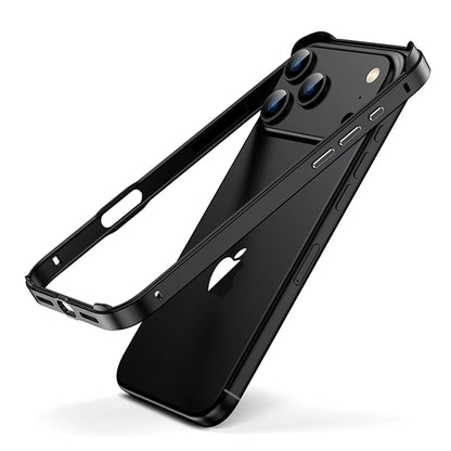 Metal Bumper Case, No Back Design Compatible with MagSafe, Aluminum Alloy + TPU Bumper Frame Slim Fit Excellent Heat Dissipation 4 Corner Raised Shockproof for iPhone All Models