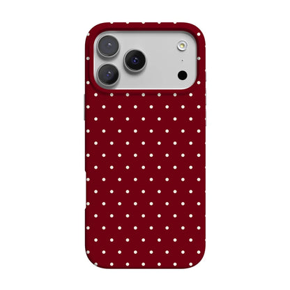 Phone case with red polka dot pattern for iPhone all models