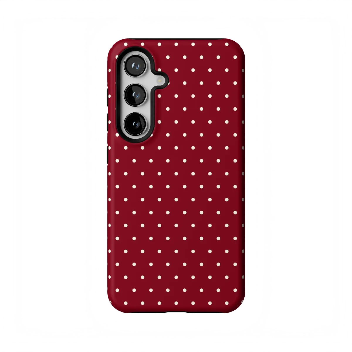 Maroon Polka Dot Scratch-resistant Case for Samsung Galaxy S25 S24 S23 S22 S21 S20 Ultra Plus Edge FE