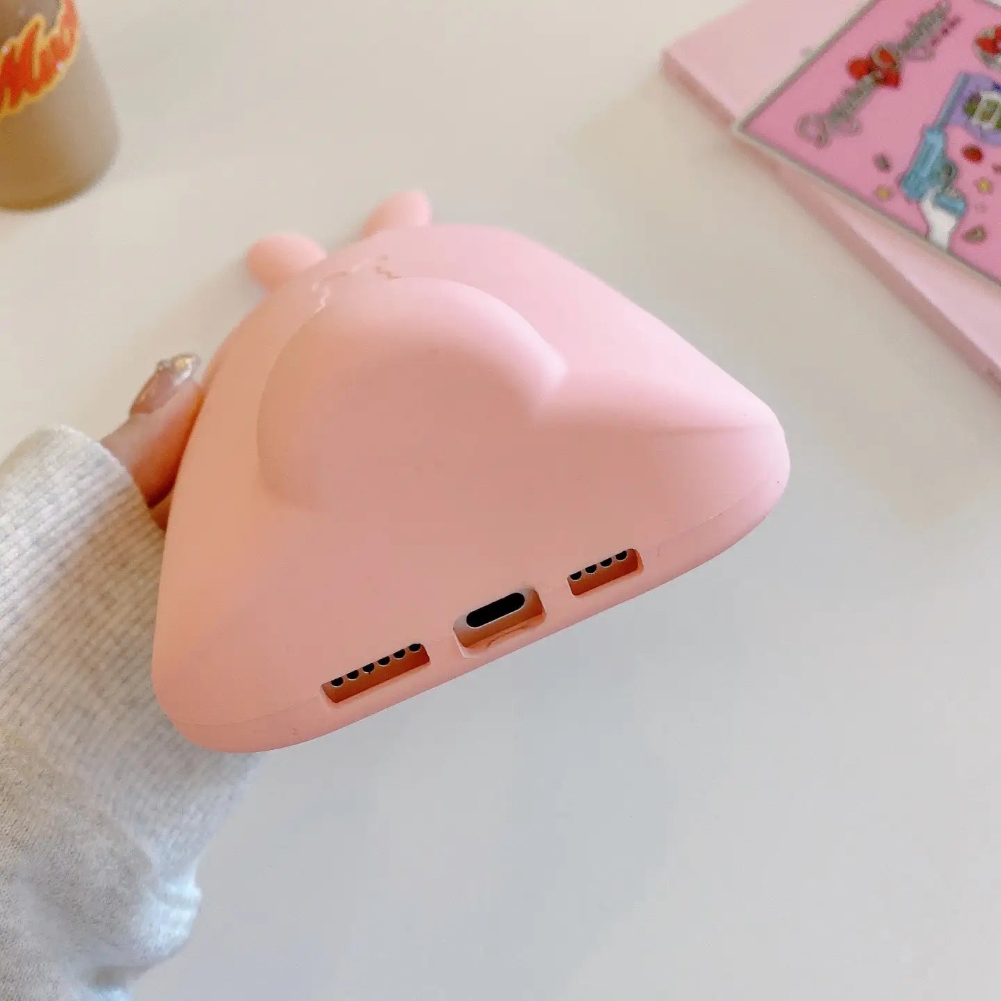 Funda para teléfono linda kawaii con purpurina líquida y arenas movedizas de color rosa gatito