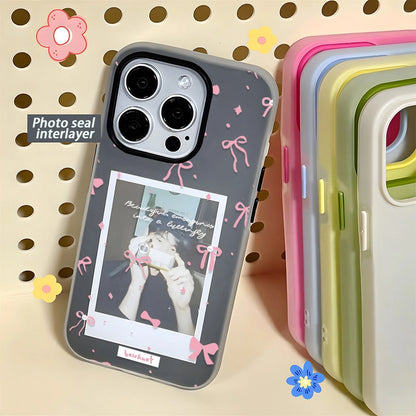 Cute Pink Bow Silicone Phone Case for iPhone 17 16 15 14 13 12 11 Pro Max X Xr 7 8