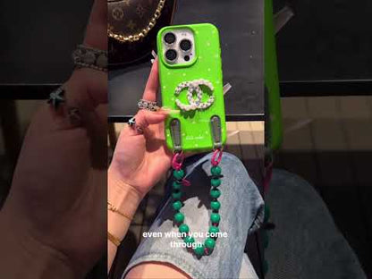 Pearls Diamonds Beads Charm Phone Case For iPhone