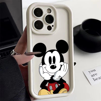 Cute Mick Cartoon Mouse Protective Case for iPhone 17 Air 16 15 14 13 12 11 Pro Max Plus X Xr 7 8