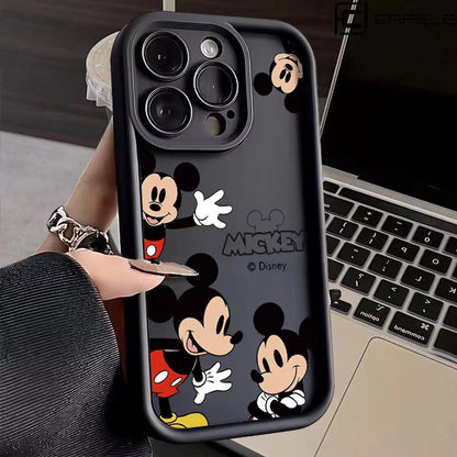 Cute Mick Cartoon Mouse Protective Case for iPhone 17 Air 16 15 14 13 12 11 Pro Max Plus X Xr 7 8