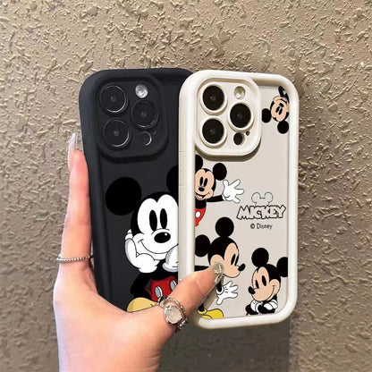 Cute Mick Cartoon Mouse Protective Case for iPhone 17 Air 16 15 14 13 12 11 Pro Max Plus X Xr 7 8