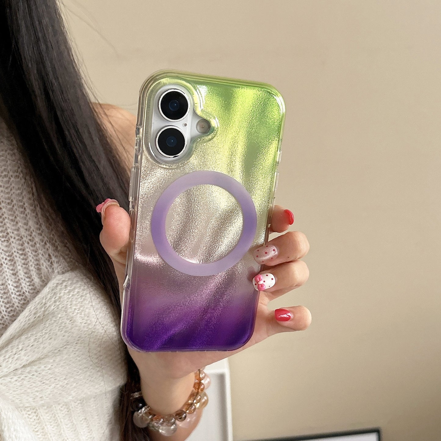 Glitter Gradient Magnetic MagSafe Case for iPhone Plus Pro Max 17 Air 16 15 14 13 12 11