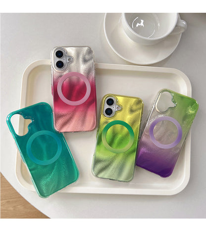 Glitter Gradient Magnetic MagSafe Case for iPhone Plus Pro Max 17 Air 16 15 14 13 12 11