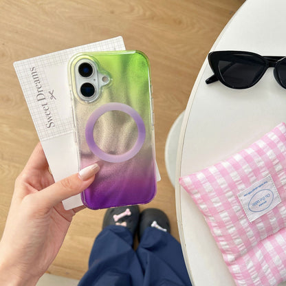 Glitter Gradient Magnetic MagSafe Case for iPhone Plus Pro Max 17 Air 16 15 14 13 12 11